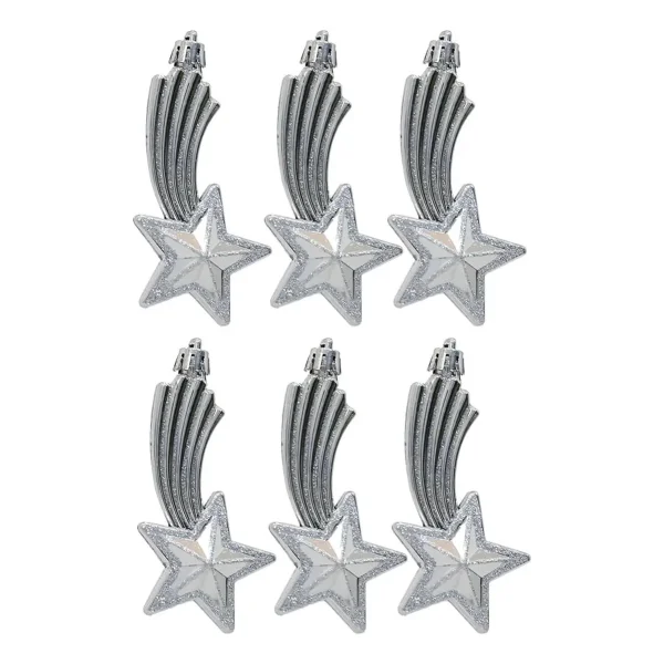 Adorno Colgante Decoración Arbol Navideño Estrella Fugaz X2