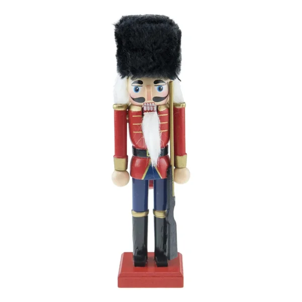 Cascanueces Soldado De Madera 20 Cm Adorno Navidad Madera Rojo