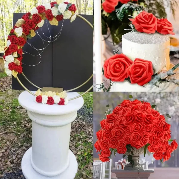Mini Rosas Flores Artificiales Decoracion Pack X250
