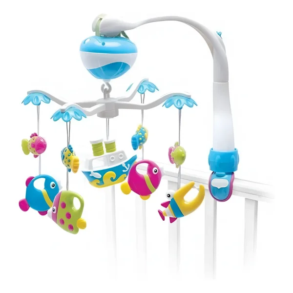 Movil Giratorio Cunero Musical Bebe Cuna Y Practicuna