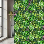 Jardín Vertical Artificial Flores Decoración Verde 40x60cm