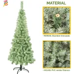 Arbol Navidad Tronador Slim Nevado 1,80mt + Kit Decoracion