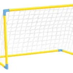 Arco De Futbol Desarmable Infantil Con Pelota E Inflador Color Amarillo