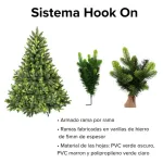 Árbol De Navidad Fabesa Natural 1.3m Pino Desmontable