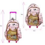 Mochila Carrito Escolar + Cartuchera La Bubu Base Reforzada