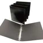 Carpetas N3 Escolares Numero 3 Fibra Negra X5 Unidades Color Negro