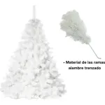 Arbol De Navidad Extra Lujo Patagonia Blanco 1,30 Mts Con Base Metálica