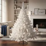 Arbol De Navidad Blanco Montañes Deluxe 1,30mts Decoracion