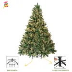 Arbol De Navidad Pino Natural Amber 1.80mts Base Metal