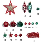 Navidad Adornos X73 Bolas Estrellas Figuras Collar Puntal