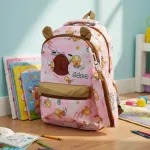 Mochila Escolar + Cartuchera Capibara Infantil Para Niños/as