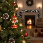 Set Adornos Carrusel Colgante Navideño Decoración Pack X6