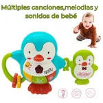 Sonajero Musical Bebe Pingüinos Con Luz Y Sonidos