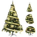 Arbol Navidad Tronador De Lujo 1,80mts + Kit 60 Oro Deco