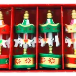 Set Adornos Carrusel Colgante Navideño Decoración Pack X6