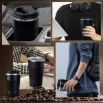 Vaso Termico De Acero 500ml Antideslizante C/tapa Hermética