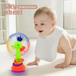 Sonajero Sopapa Vuelta Mundo Giratorio Didáctico Con Sonido Color Verde Lima Diseño Rueda