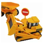 Set De Construcción Autos De Juguete Gruas X3 Maquinas