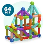 Juego Bloques Magnéticos Expreso Polar 64 Piezas Círculo Modelo 6540