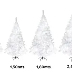 Arbol De Navidad Blanco Tronador Lujo 1,20mts Decorado Rosa