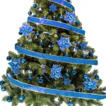 Arbol De Navidad Tronador Lujo 2,10mts Pino Decorado Azul
