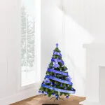 Arbol De Navidad Tronador De Lujo 1,50mts Pino Decorado Azul