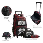 Mochila Con Carrito Infantil Escolar 3 En 1 Canopla Lunchera