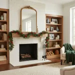 Guirnalda Navideña De Pino Muerdago Colgante Con Bayas Deco