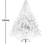 Arbol De Navidad Blanco Montañes Deluxe 1,30mts Pie Metal