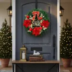Corona Navidad 40 Cm Adorno Para Puerta Decoracion Navideña
