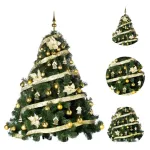 Arbolito Navidad Extra Lujo Patagonia 1.30mt Con Adornos Oro