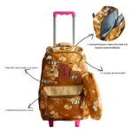 Mochila Escolar Colegio Carrito Capibara + Cartuchera Niñas