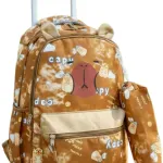 Mochila Escolar Colegio Carrito Capibara + Cartuchera Niñas