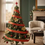 Arbol De Navidad Tronador Lujo 1,50mts Kit 40 Rojo Oro Deco