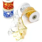 Cintas Navideñas Adornos Decoración Navidad 4cm 2,7mts