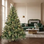 Arbol De Navidad Pino Natural Amber 1.50mts Base Metal