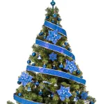 Arbol De Navidad Tronador Lujo 2,10mts Pino Decorado Azul Color Verde