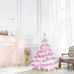 Árbol Navidad Fabesa Montañes Deluxe 130 Cm Blanco Decorado