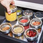 Frasco Vidrio Hermetico Cocina Transparente Tapa Acero 750ml