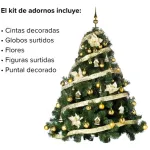 Arbol Navidad Extra Lujo Patagonia 1.50mts Con Adornos X60