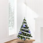 Arbol Navidad Tronador Lujo 1,50mts + Kit 40 Deco Azul Plata