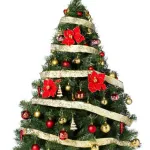 Arbolito Navidad Montañes Deluxe 1.50mts + Deco Rojo Oro