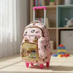 Mochila Carrito Escolar + Cartuchera La Bubu Base Reforzada