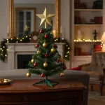 Arbol De Navidad Decorado Arbolito 90cm Pino Carioca Color Rojo/oro