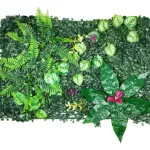 Jardín Vertical Cesped Flores Muro Artificial Verde Pack X10