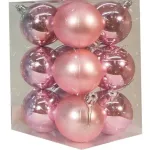 Adornos Navideños Set Bolas De Navidad 7cm X12 Unidades