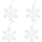 Adorno Colgante Copo De Nieve Decoración Navidad X4