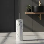 Cepillo Escobilla De Baño Inodoro Limpieza Simil Marmol