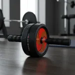 Rueda Para Abdominales + Mini Mat Antideslizante Color Negro