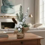 Arbol De Navidad Mini Pino Navideño De Mesa Decorado 26cm